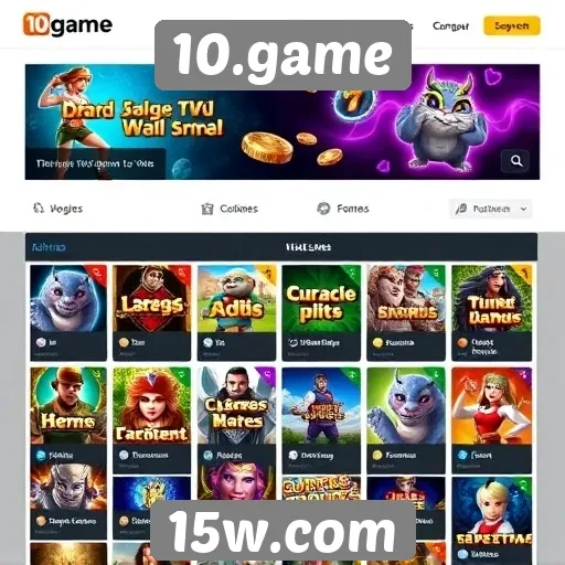 Características principais do site 10.game